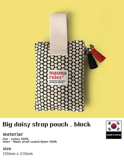 [Masmarulez] Big daisy Strap pouch _Black