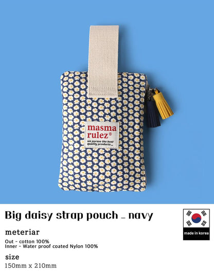 [Masmarulez] Big daisy Strap pouch _Navy