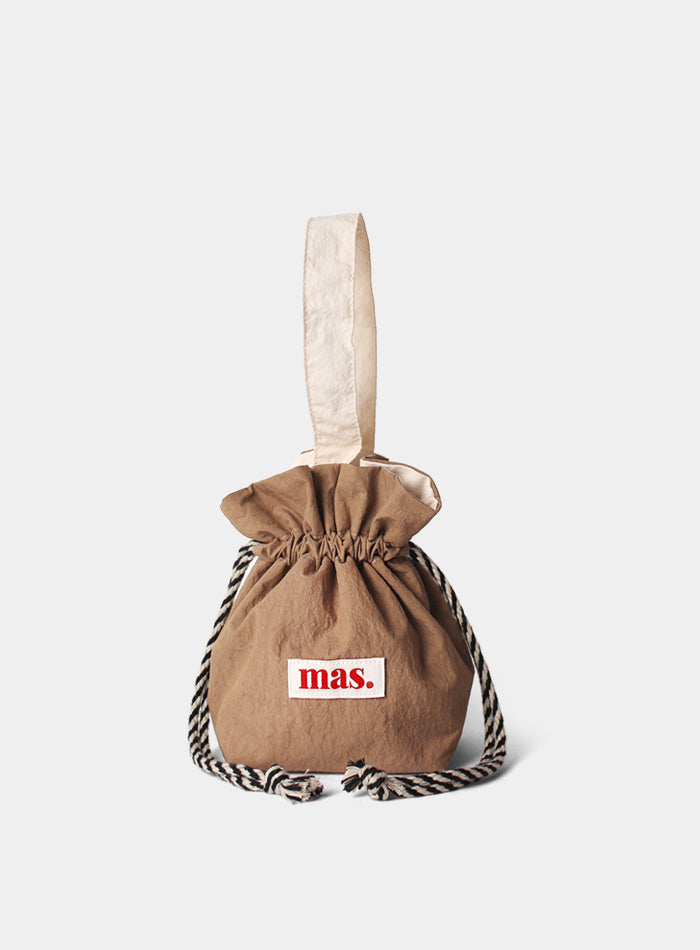 [Masmarulez] Solid string tote bag Waterproof _Brown