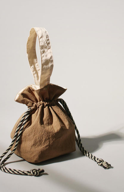 [Masmarulez] Solid string tote bag Waterproof _Brown