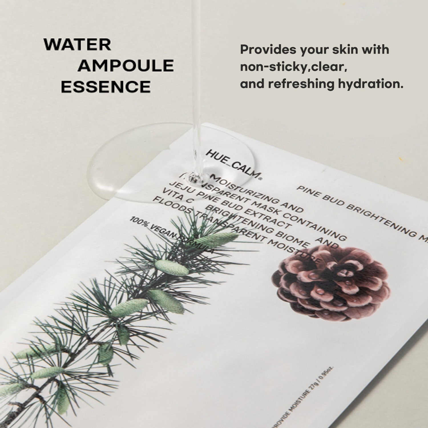 [HUE_CALM] Jeju Pine Bud Transparent Mask 27g x 10 Sheets