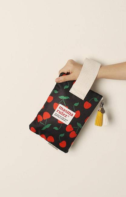 [Masmarulez] Cherry pattern Strap pouch