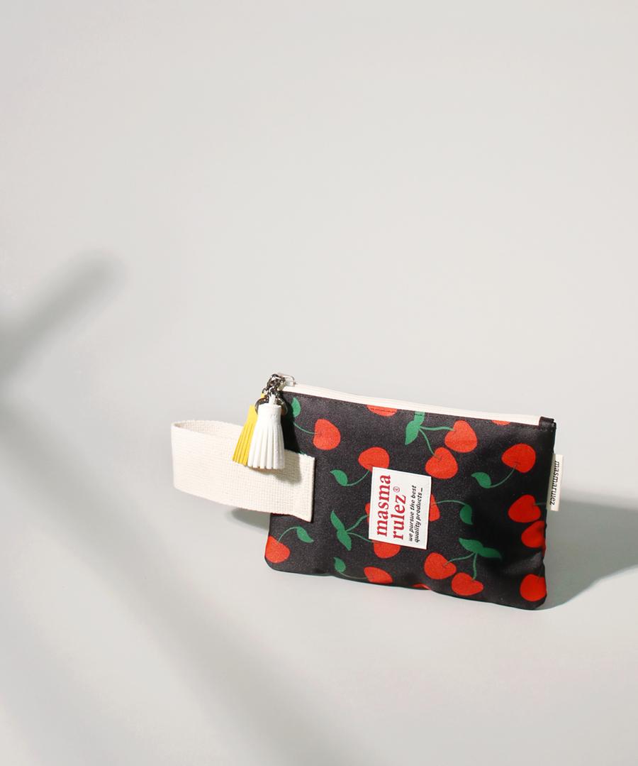 [Masmarulez] Cherry pattern Strap pouch