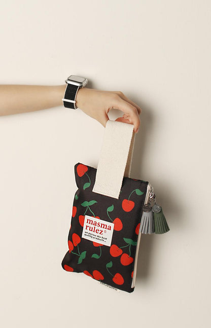 [Masmarulez] Cherry pattern Strap pouch