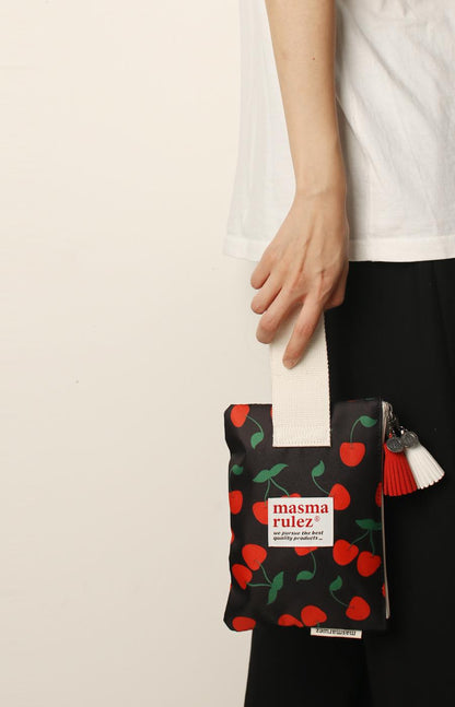 [Masmarulez] Cherry pattern Strap pouch