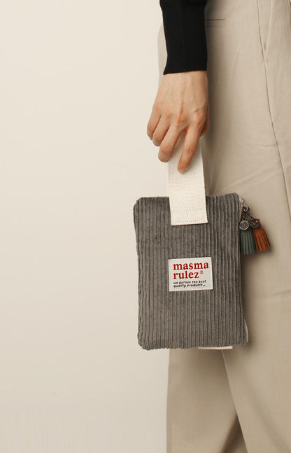 [Masmarulez] Corduroy Strap pouch _ Gray