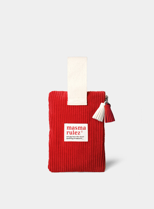 [Masmarulez] Corduroy Strap pouch _ Red