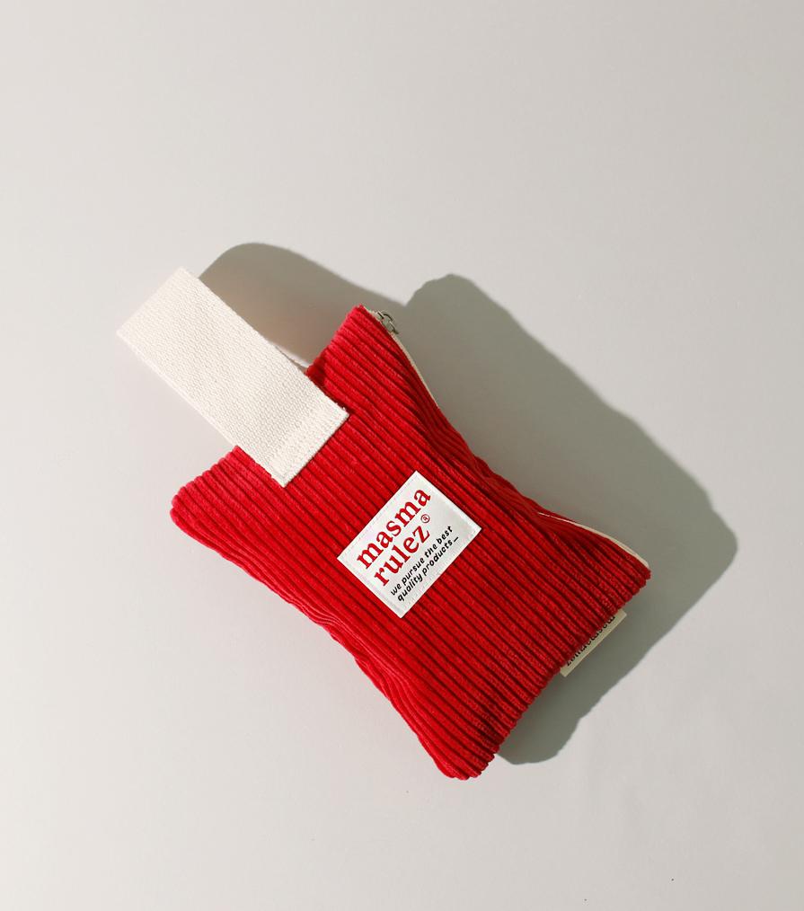 [Masmarulez] Corduroy Strap pouch _ Red