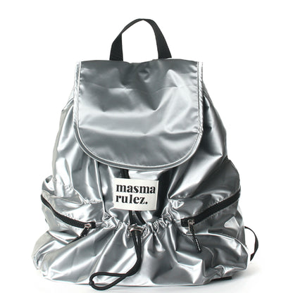 [Masmarulez] String flap backpack _Glittery silver