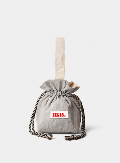 [Masmarulez] Solid string tote bag Waterproof _Gray