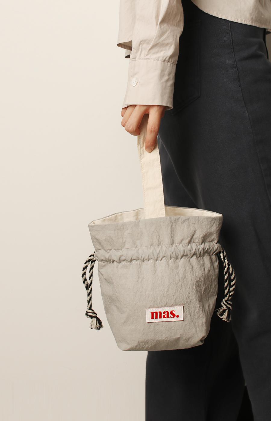 [Masmarulez] Solid string tote bag Waterproof _Gray