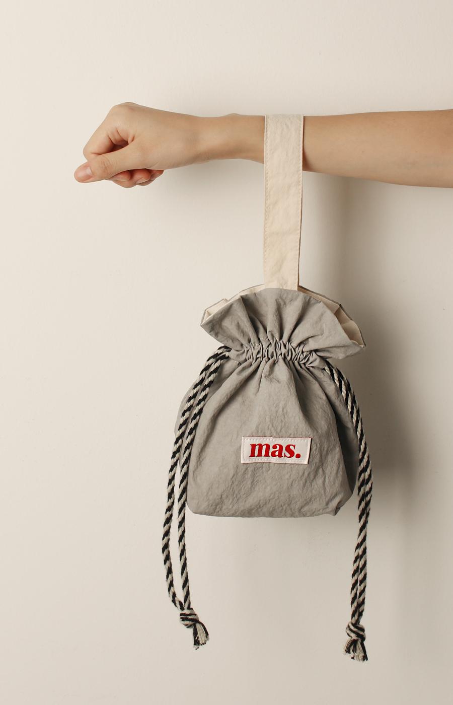 [Masmarulez] Solid string tote bag Waterproof _Gray