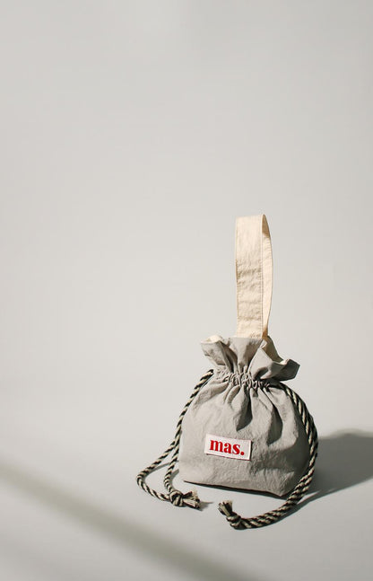 [Masmarulez] Solid string tote bag Waterproof _Gray