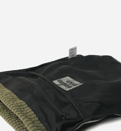 [Masmarulez] Gym sack string bag _ Plaid check Khaki