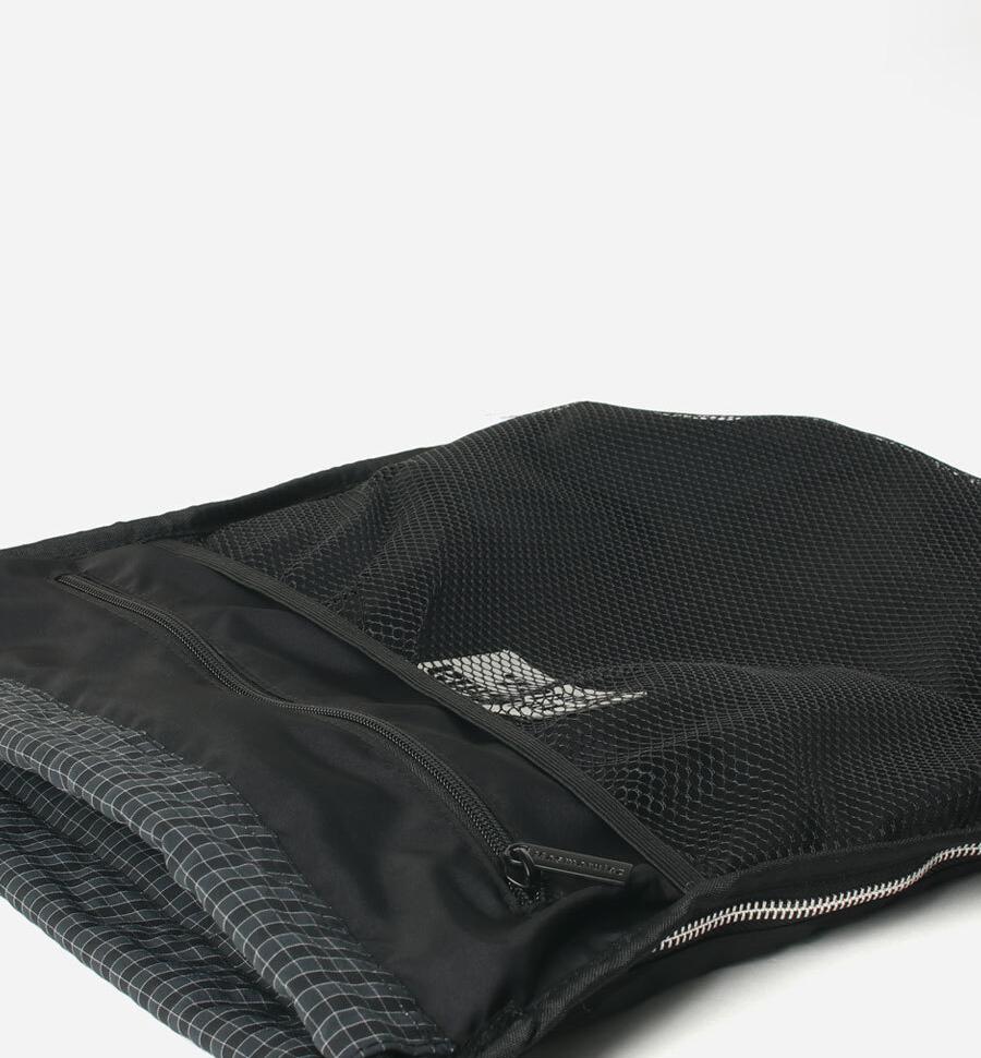 [Masmarulez] Gym sack string bag _ Plaid check Navy black