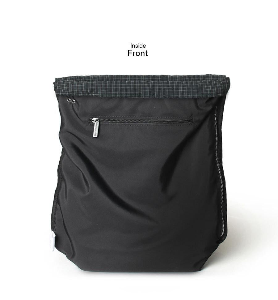 [Masmarulez] Gym sack string bag _ Plaid check Navy black