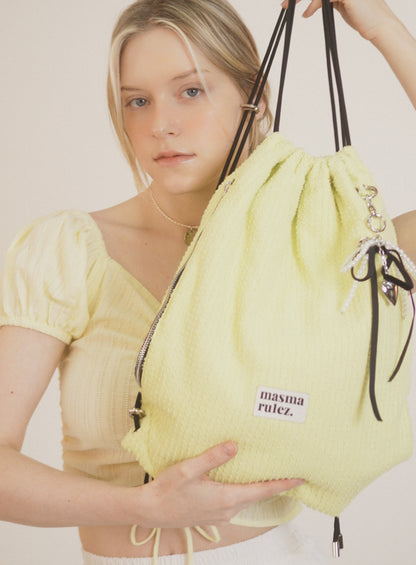 Masmarulez Gym Sack backpack string Bag _Tear lemon