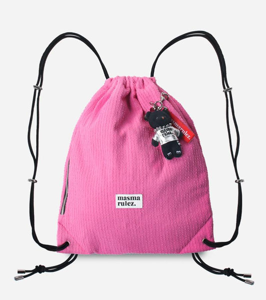 Masmarulez Gym Sack backpack string Bag _Tear pink