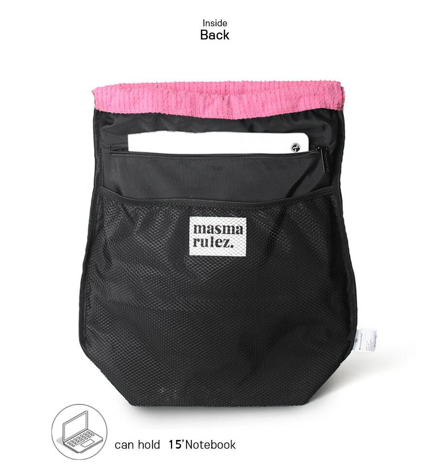 Masmarulez Gym Sack backpack string Bag _Tear pink