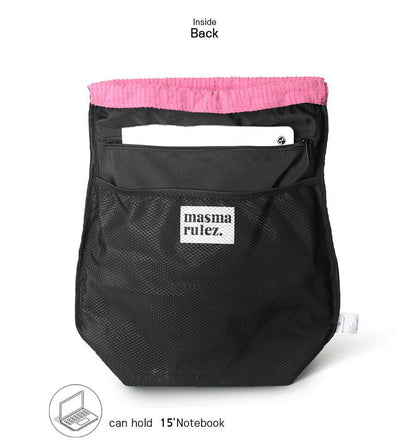 Masmarulez Gym Sack backpack string Bag _Tear pink