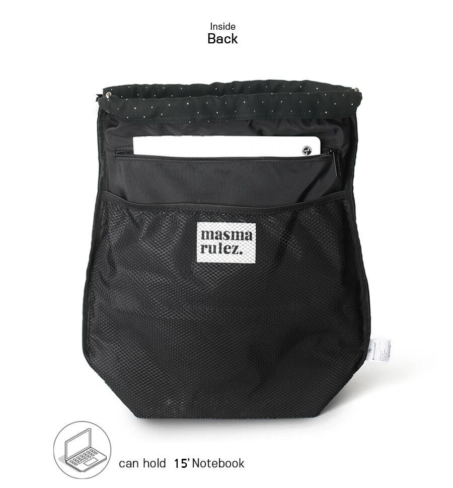 バックパック・リュック masmarulez Gym sack string bag Twilight black 5011172165 Masmarulez] Gym sack string bag _ Twilight black – Nyfashioncity