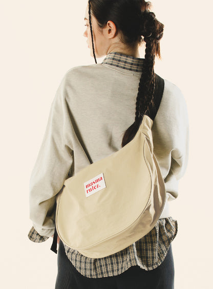 [Masmarulez] Halfmoon cross bag _ Beige