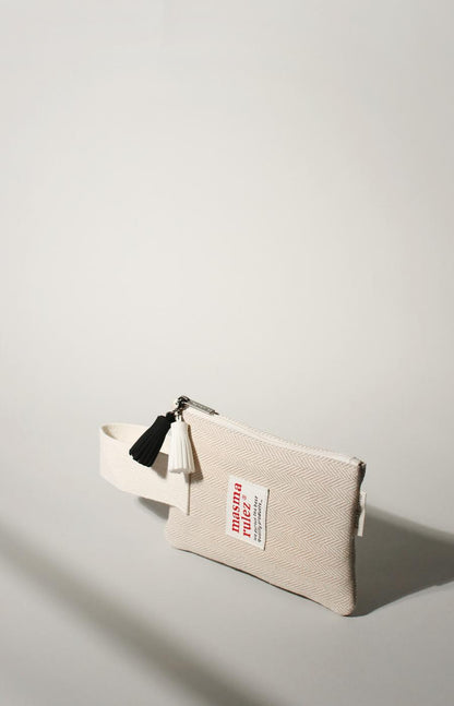 [Masmarulez] Herring bone Strap pouch _ Beige