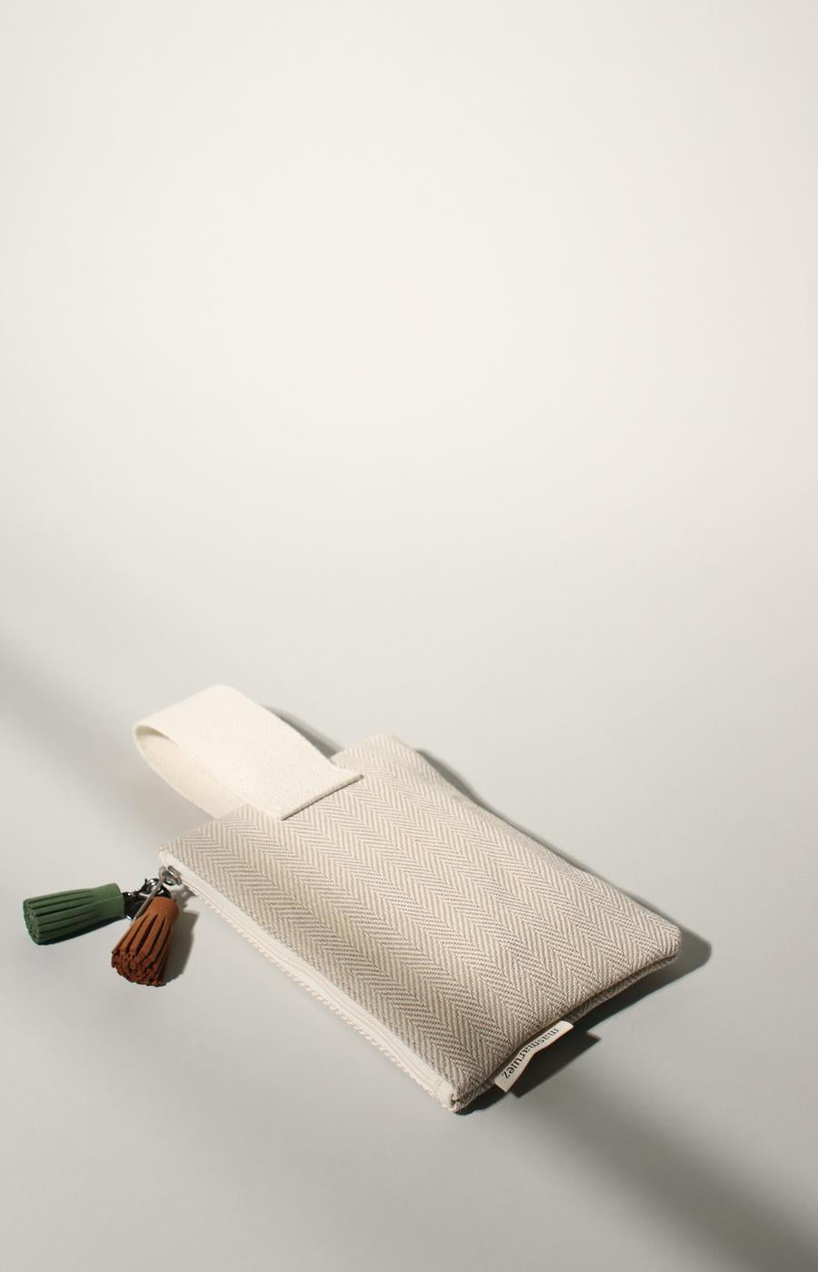 [Masmarulez] Herring bone Strap pouch _ Beige