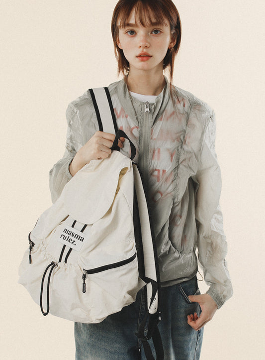 [Masmarulez] String flap backpack _ Ivory