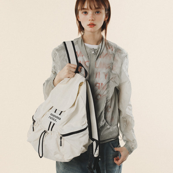 [Masmarulez] String flap backpack _ Ivory