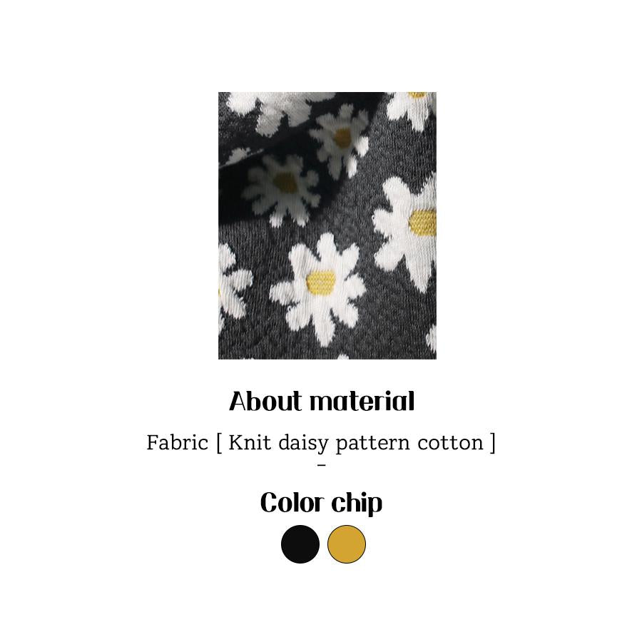 [Masmarulez] Knit daisy Strap pouch _ Black