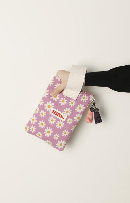 [Masmarulez] Knit daisy Strap pouch _ Purple