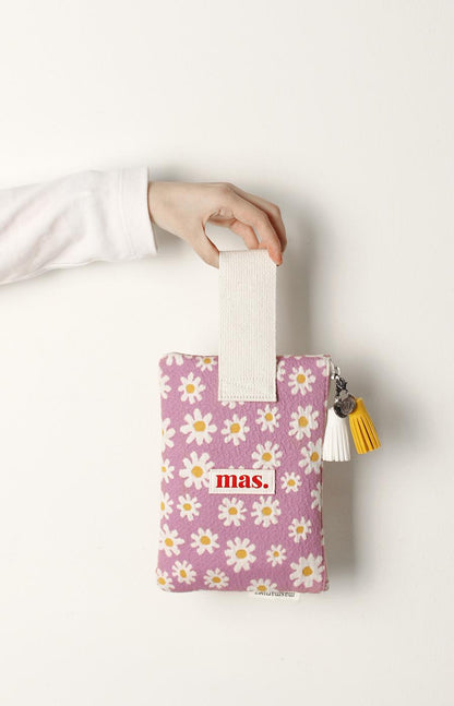 [Masmarulez] Knit daisy Strap pouch _ Purple