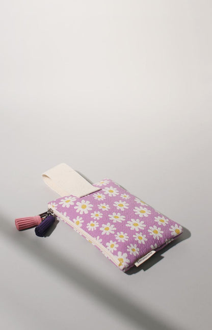 [Masmarulez] Knit daisy Strap pouch _ Purple