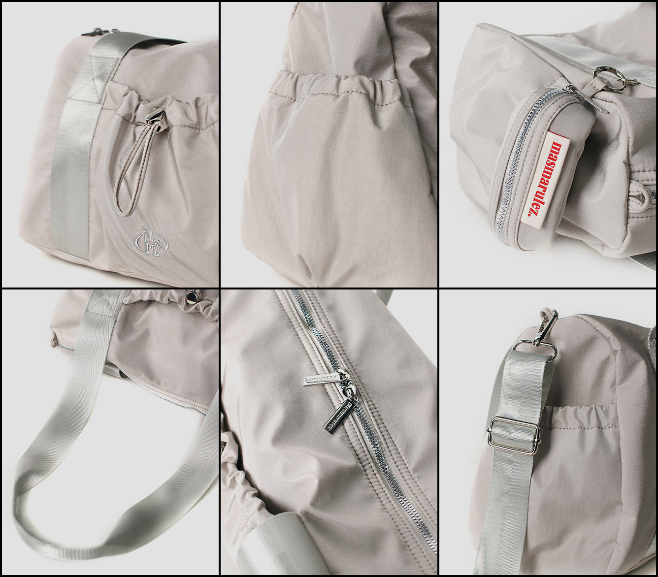 [Masmarulez] Glossy shoulder duffel bag Water proof _ Lilac pink