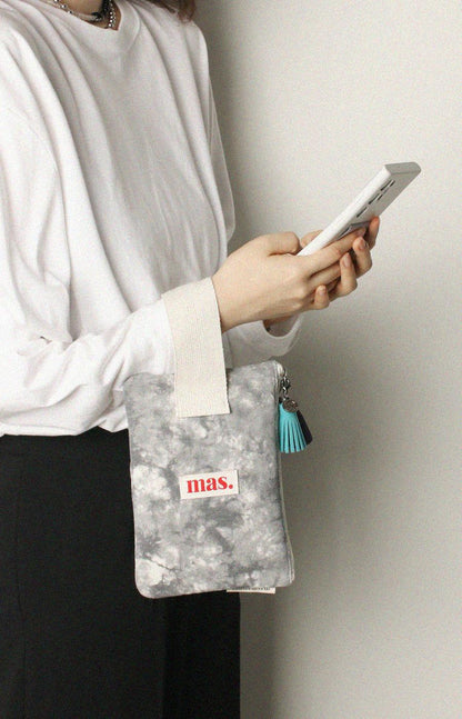 [Masmarulez] Korean Strap Pouch Bag _ Marble Gray