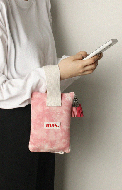 [Masmarulez] Korean Strap Pouch Bag _ Marble Pink