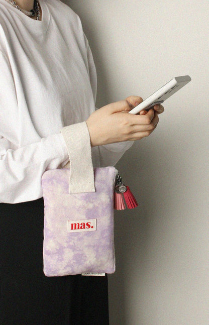 [Masmarulez] Korean Strap Pouch Bag _ Marble Purple