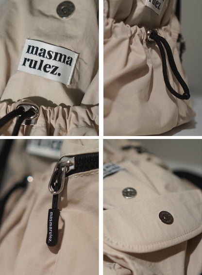 [Masmarulez] String flap backpack _ Mini beige