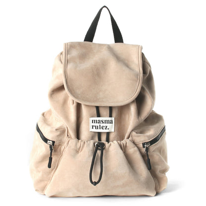 [Masmarulez] Suede flap backpack _ Mini beige