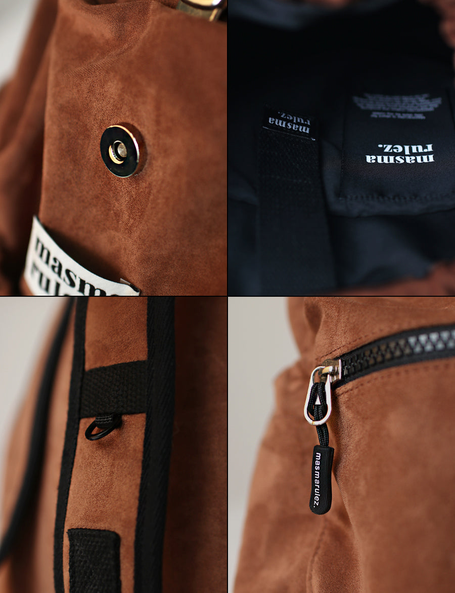 ◆masmarulez◆ Mini suede flap backpack brown 5012584949 Masmarulez] Suede flap backpack _ Mini Brown – Nyfashioncity