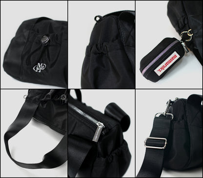 [Masmarulez] Mini Glossy shoulder duffel bag Water proof _ Mini Black