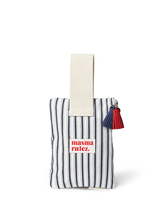 [Masmarulez] Navyline stripe Strap pouch