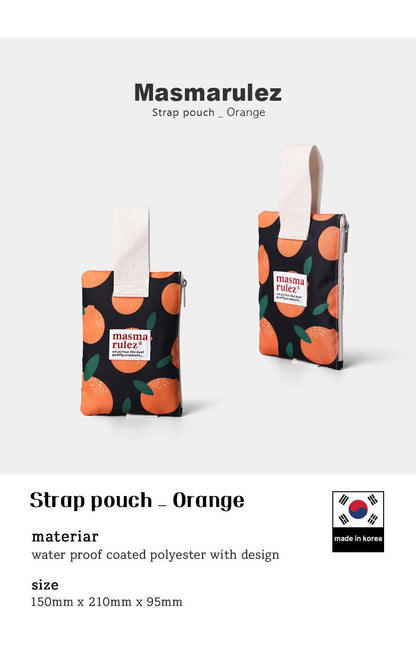 [Masmarulez] Orange pattern Strap pouch