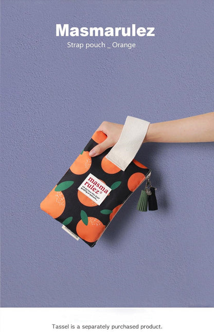 [Masmarulez] Orange pattern Strap pouch