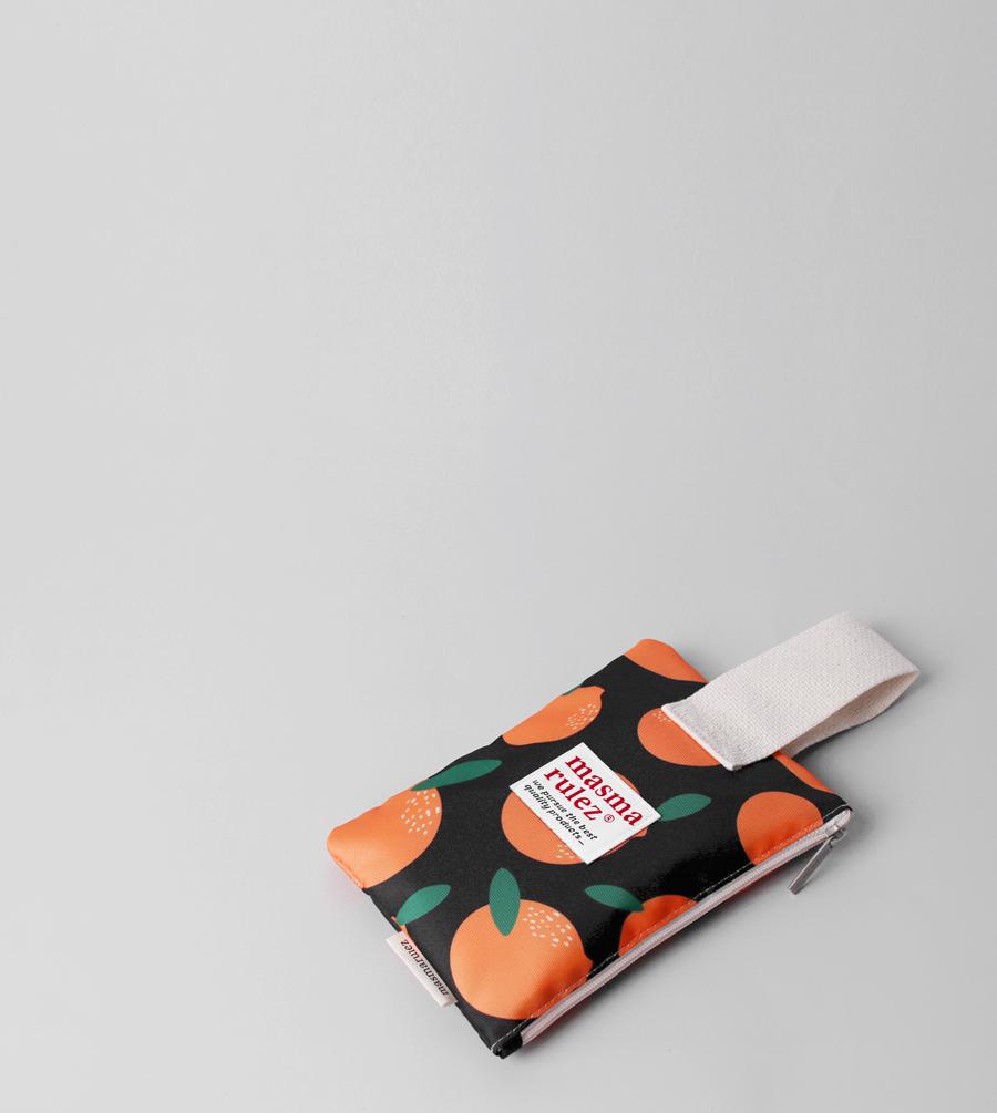 [Masmarulez] Orange pattern Strap pouch