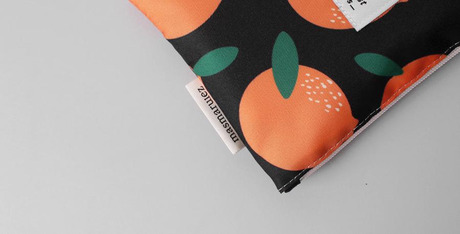 [Masmarulez] Orange pattern Strap pouch