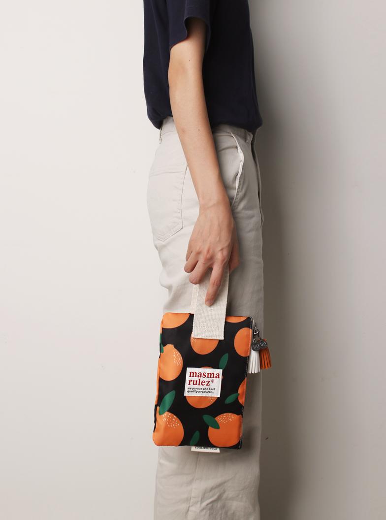 [Masmarulez] Orange pattern Strap pouch