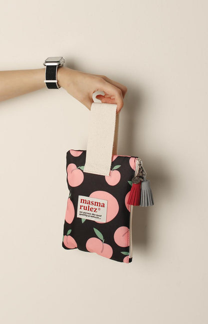 [Masmarulez] Peach pattern Strap pouch