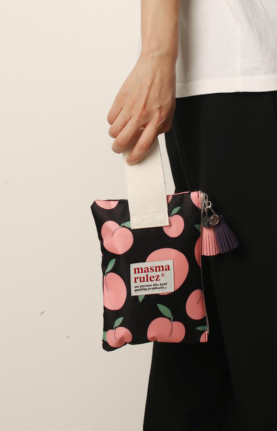 [Masmarulez] Peach pattern Strap pouch